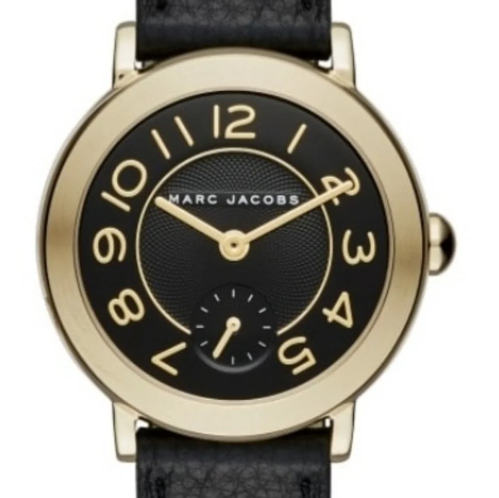 Marc Jacobs Black and Gold Timepiece